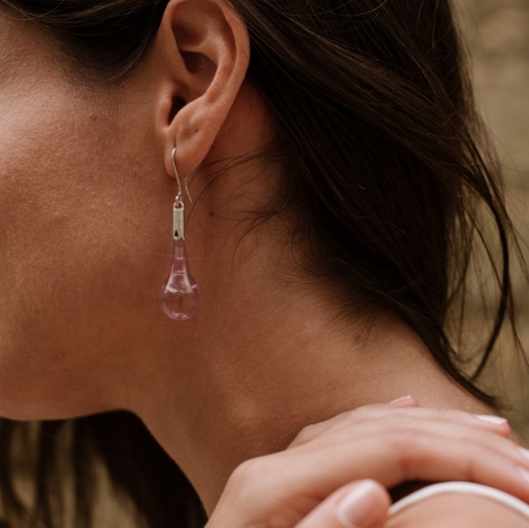 Pendientes Gota de Lluvia azul.